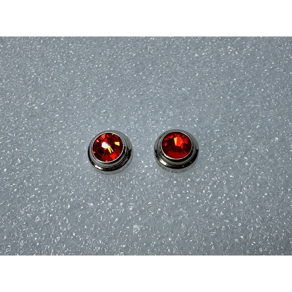 ALEX AND ANI Red Orange Sapphire Truth Sacred Studs‎ Post Earrings